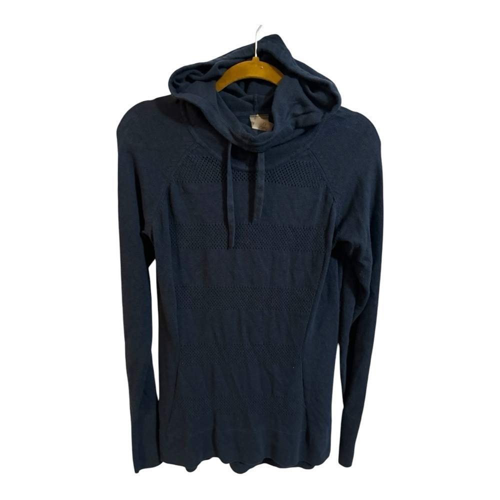 Calia By Carrie Underwood Navy Effortless Open Stripe Hoodie